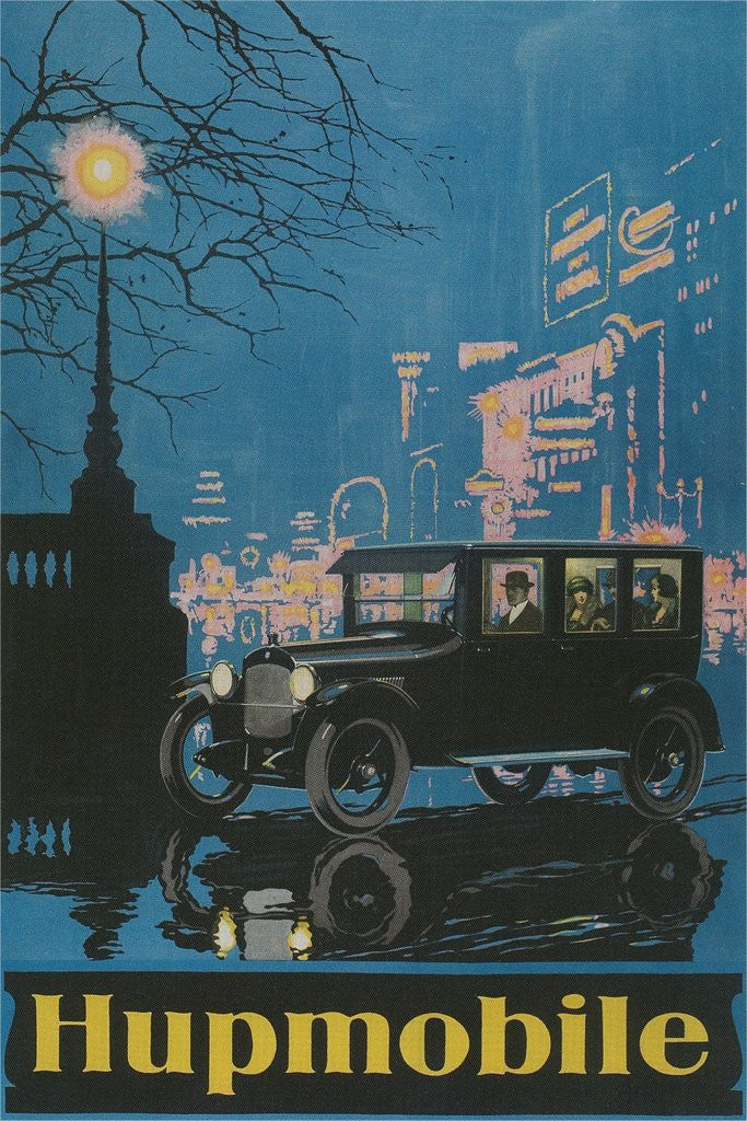 Detail of Vintage Hupmobile in City by Anonymous