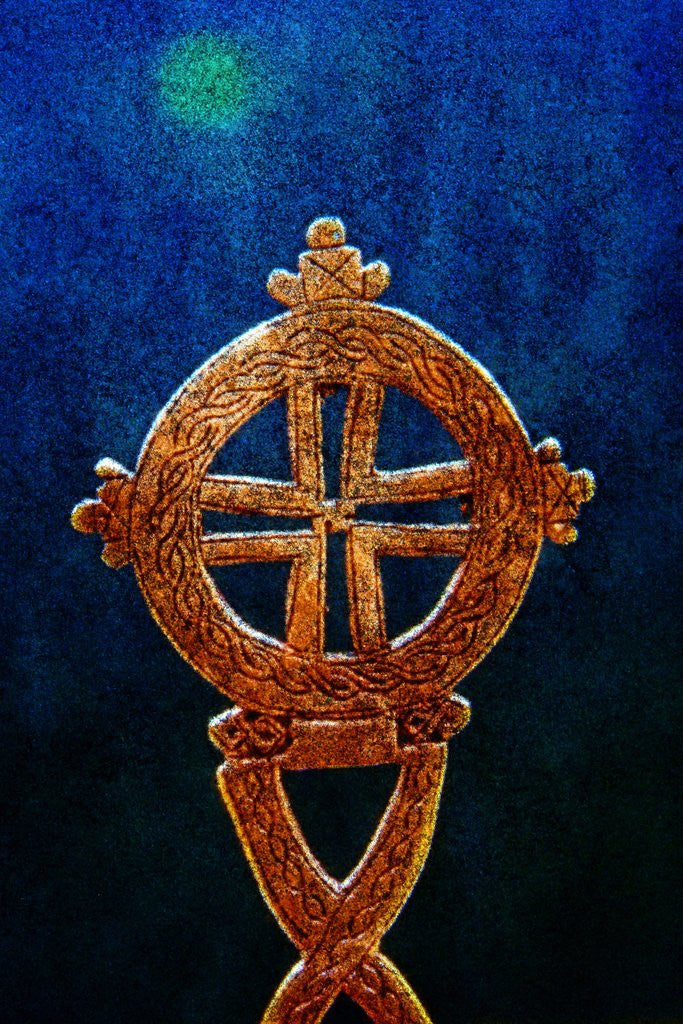 Detail of Gold Ethiopian cross by Anonymous
