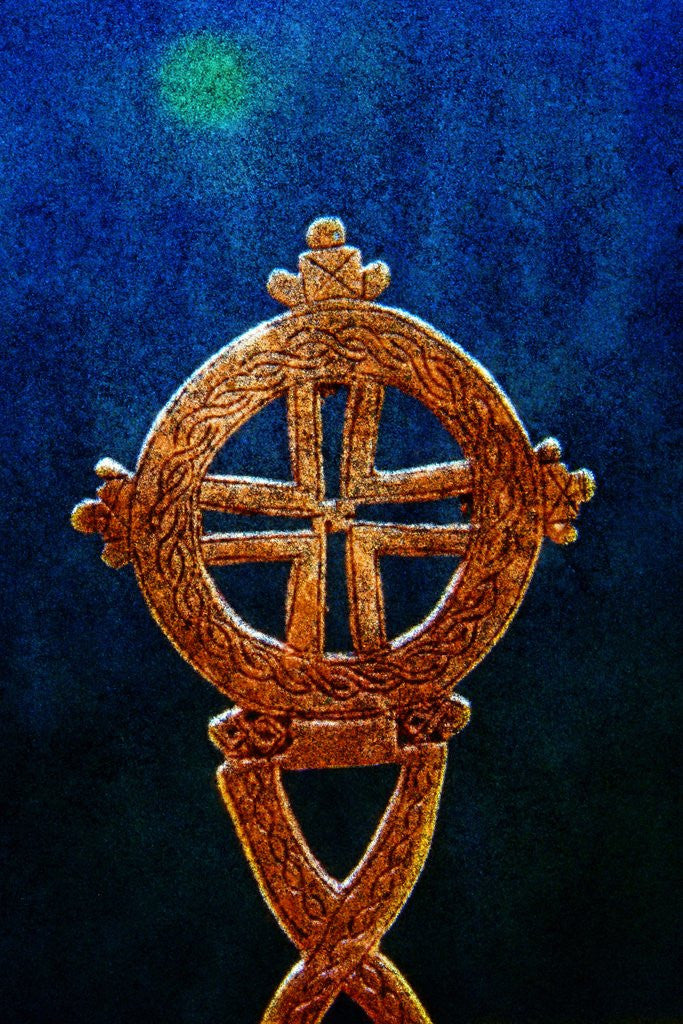 Detail of Gold Ethiopian cross by Corbis