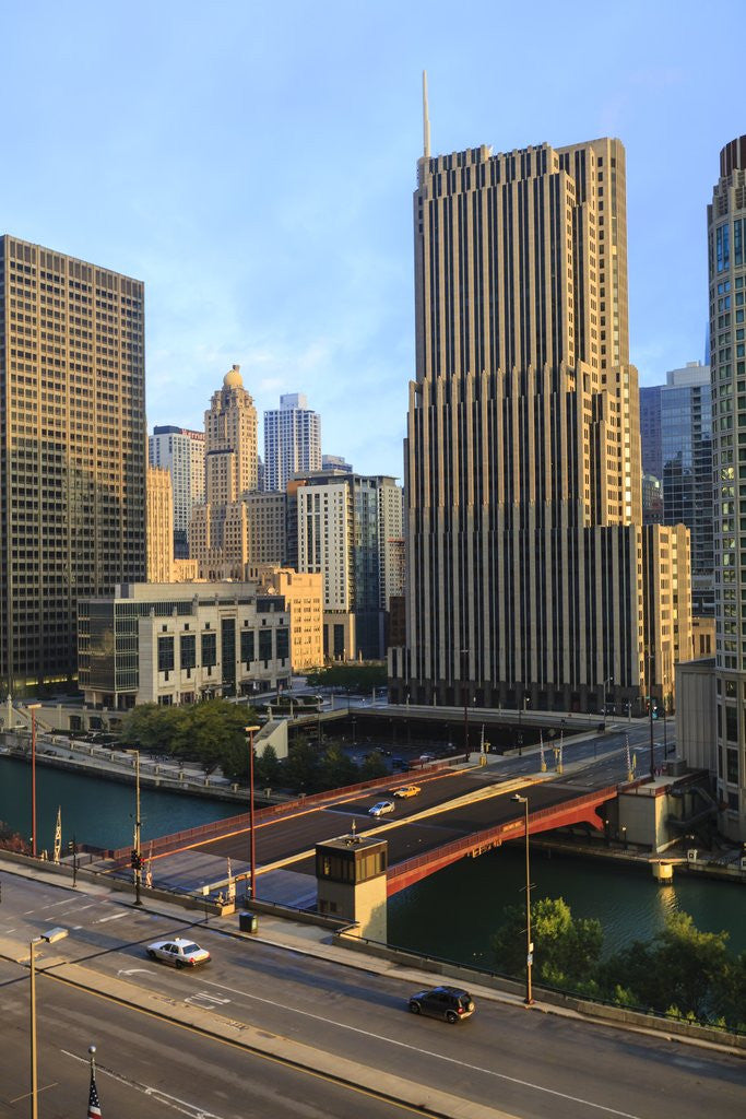 Detail of Chicago cityscape by Anonymous