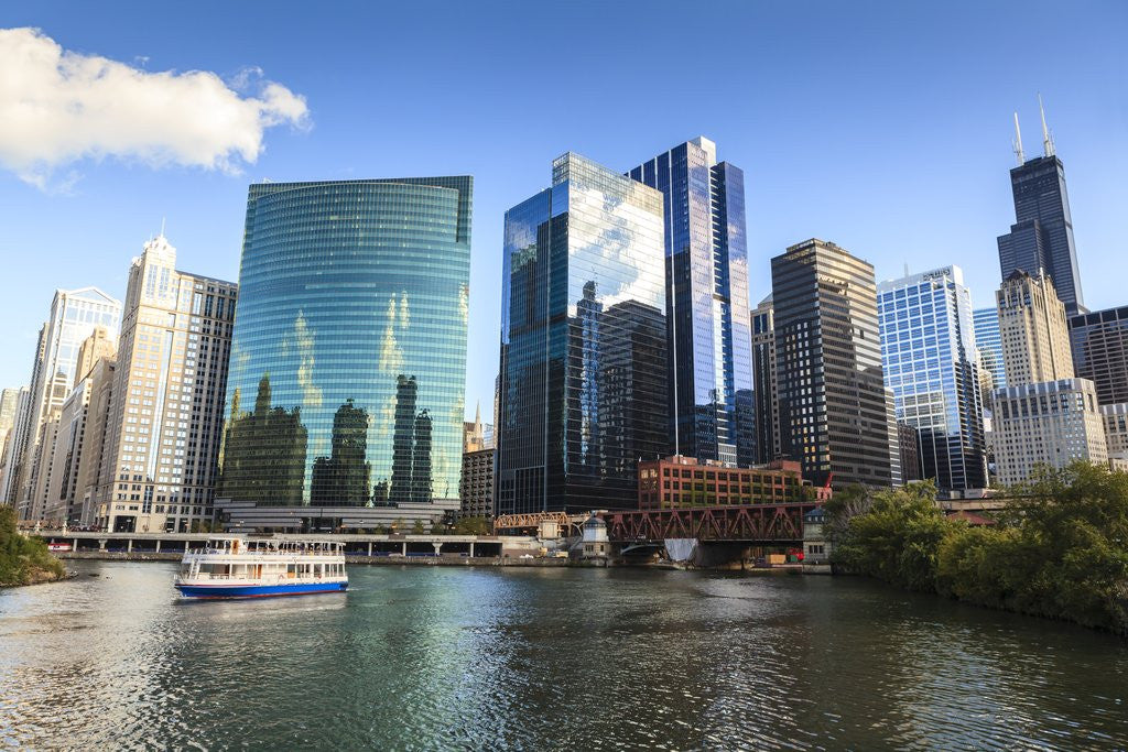 Detail of Chicago cityscape by Anonymous