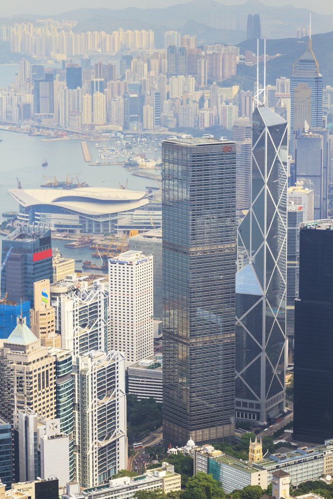Detail of Hong Kong cityscape by Anonymous