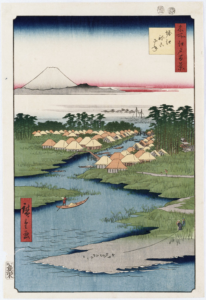 Detail of Nekozane at Horikiri by Ando Hiroshige from the series 'One Hundred Views of Famous Places in Edo' by Ando Hiroshige