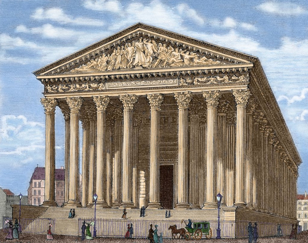 Detail of La Madeleine (L'Eglise de la Madeleine). Paris. France by Anonymous