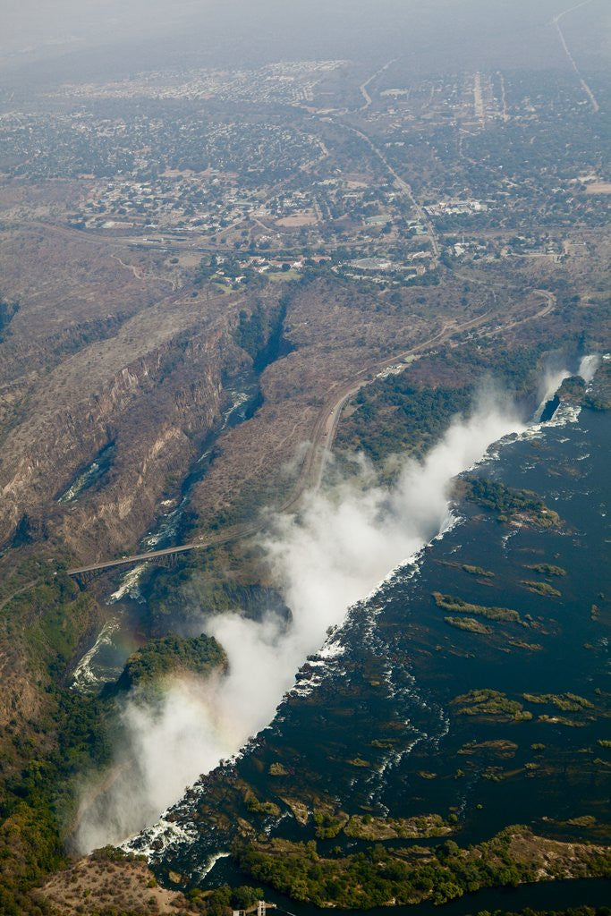 Detail of Aerial of Victoria Falls by Corbis