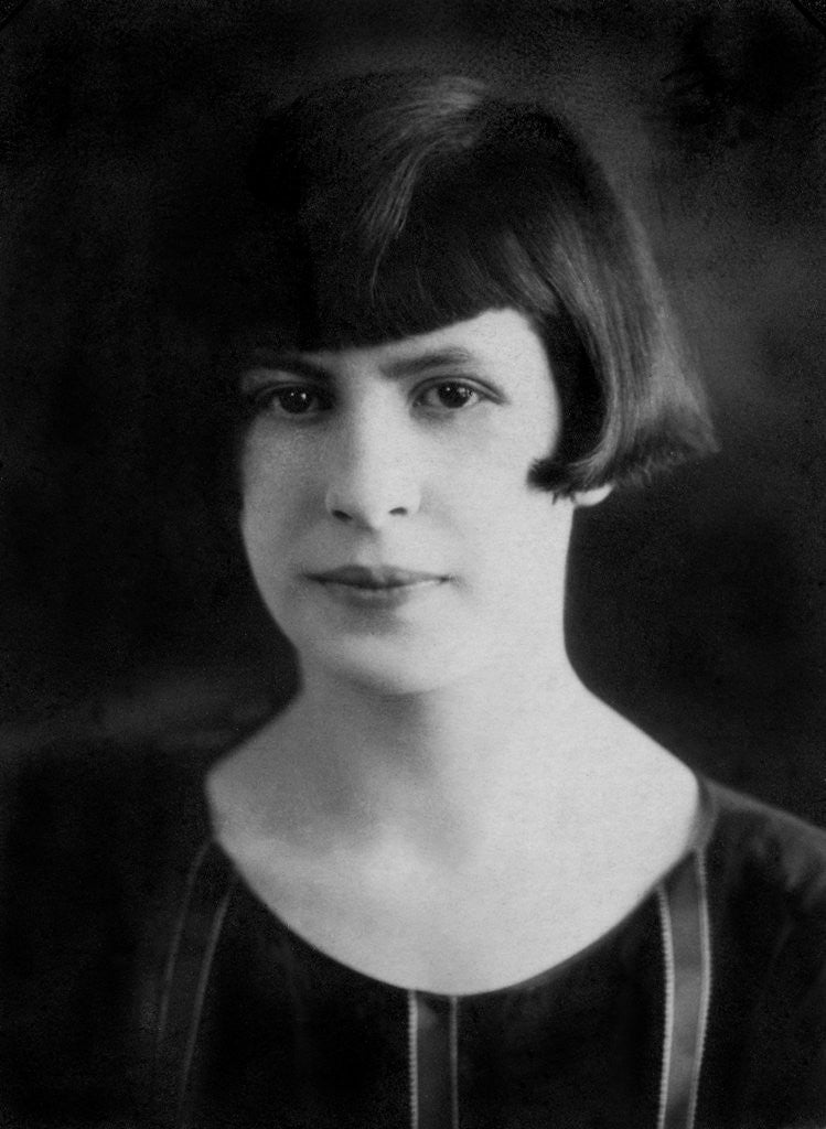 Detail of Young flapper studio portrait, ca. 1925 by Anonymous