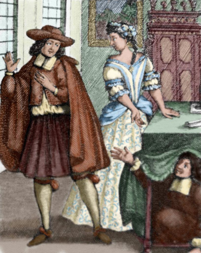 Detail of Jean Baptiste Poquelin, called Moliere (1622-1673). French playwright and actor by Anonymous