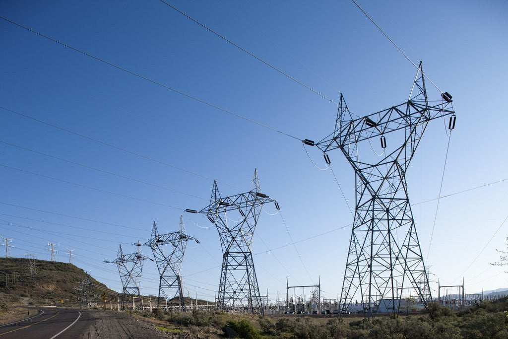 Detail of Power Lines, Ground Coulee Dam, Washington by Corbis
