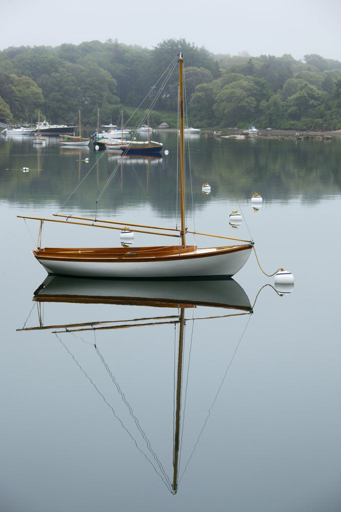 Detail of Sailboat, Woods Hole, Massachusetts by Anonymous