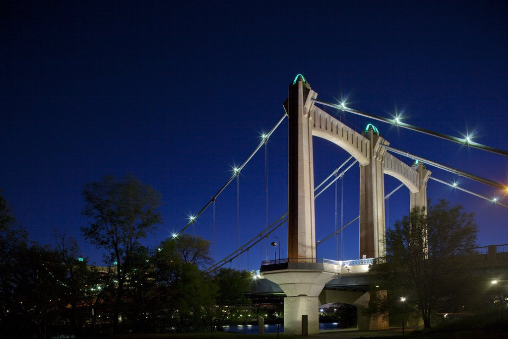 Detail of Bridge Across Mississippi River, Minneapolis, Minnesota by Anonymous