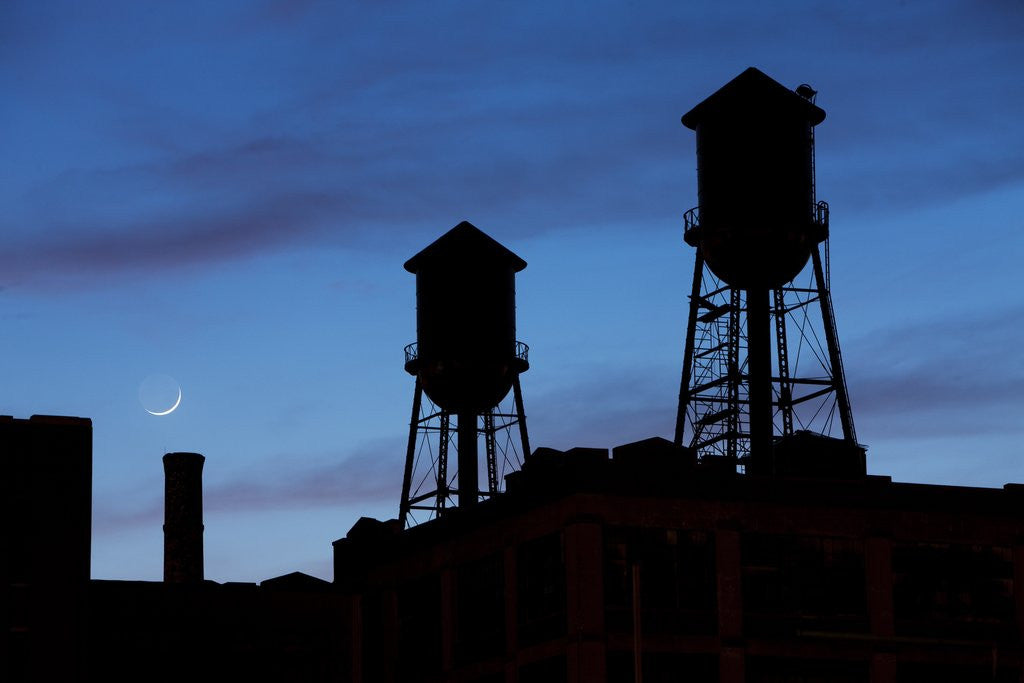 Detail of Water Towers, Jersey City, New Jersey by Anonymous