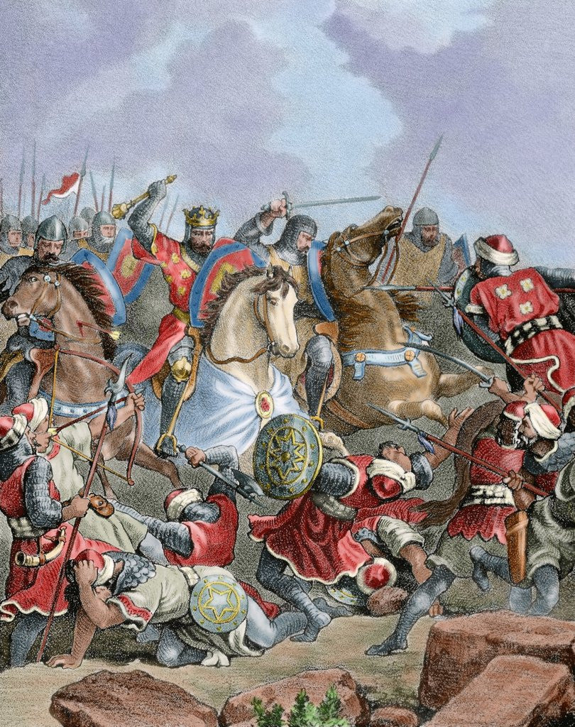 Detail of History of Spain. Battle of river Salado (30 october 1340) by Anonymous