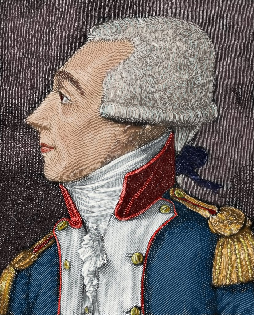 Detail of Marie-Joseph Paul Yves Roch Gilbert du Motier, Marquis de La Fayette (1757-1834) by Anonymous