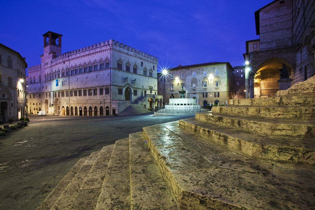 Detail of Main Square and Fountain of Perugia by Anonymous