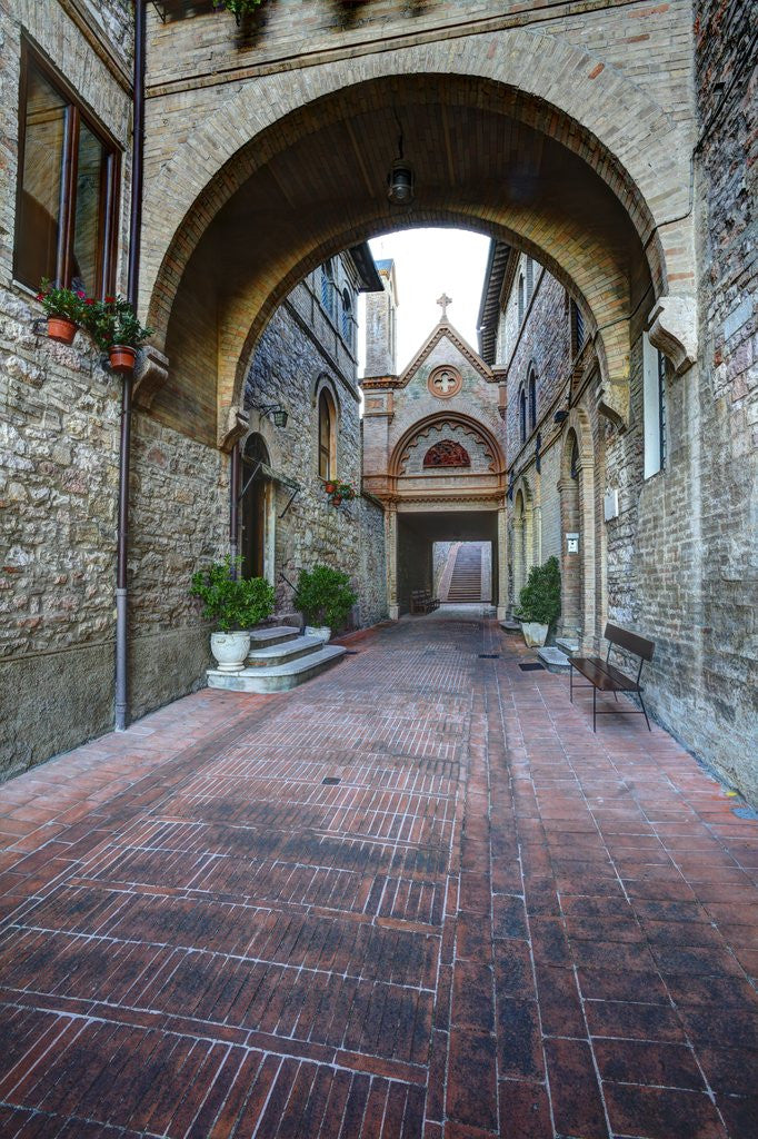 Detail of Brick pathway to Monastero S. Croce Catholic Church by Anonymous