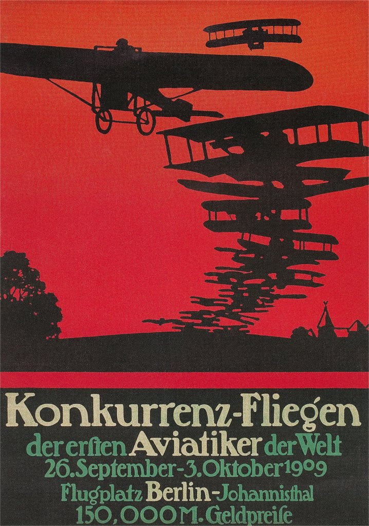 Detail of Early German Air Show Poster by Anonymous