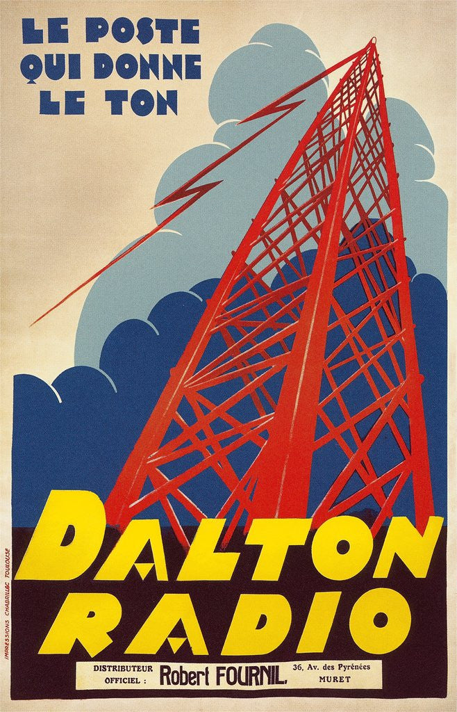 Detail of Dalton Radio French Poster by Corbis