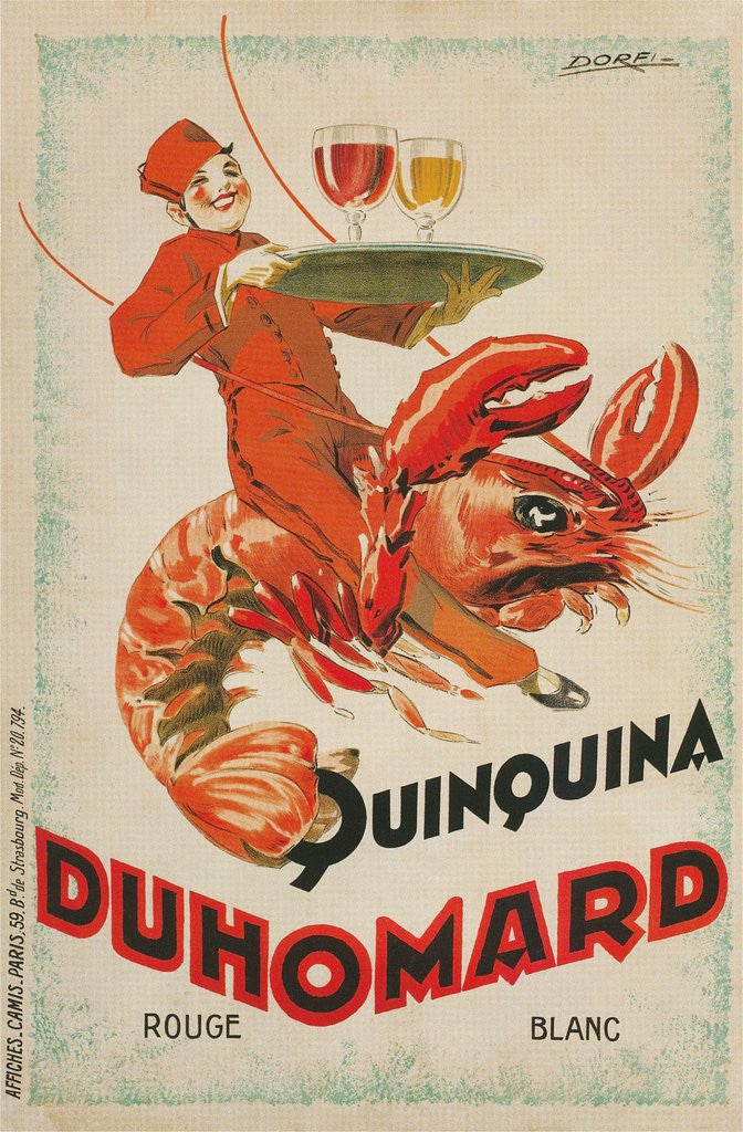 Detail of Quinquina Du Homard Aperitif Advertisement by Anonymous