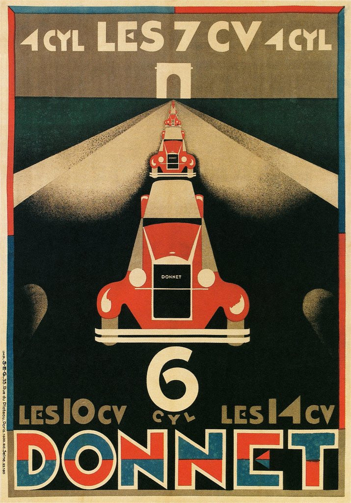 Detail of Advertisement for Donnet, French Automotive Pioneer by Anonymous