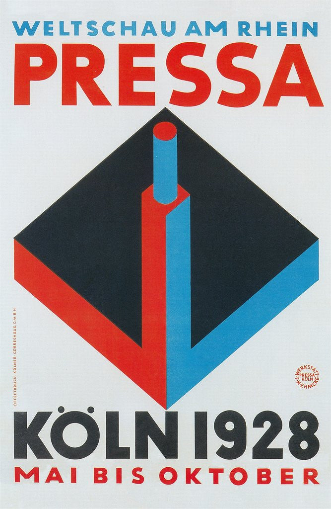 Detail of German Poster for Cologne Press Exhibition, 1928 by Anonymous