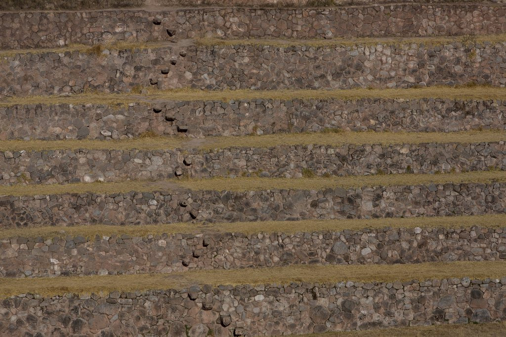 Detail of Stone steps at Moray archaeological site near Cusco, Peru by Anonymous