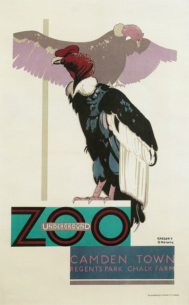 Detail of Buzzards, London Underground and Zoo by Anonymous