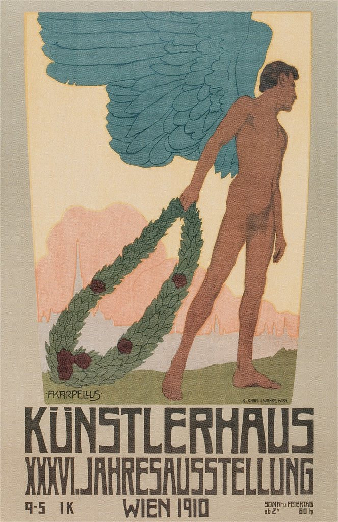 Detail of Poster for Vienna Art Exhibition, 1910 by Anonymous