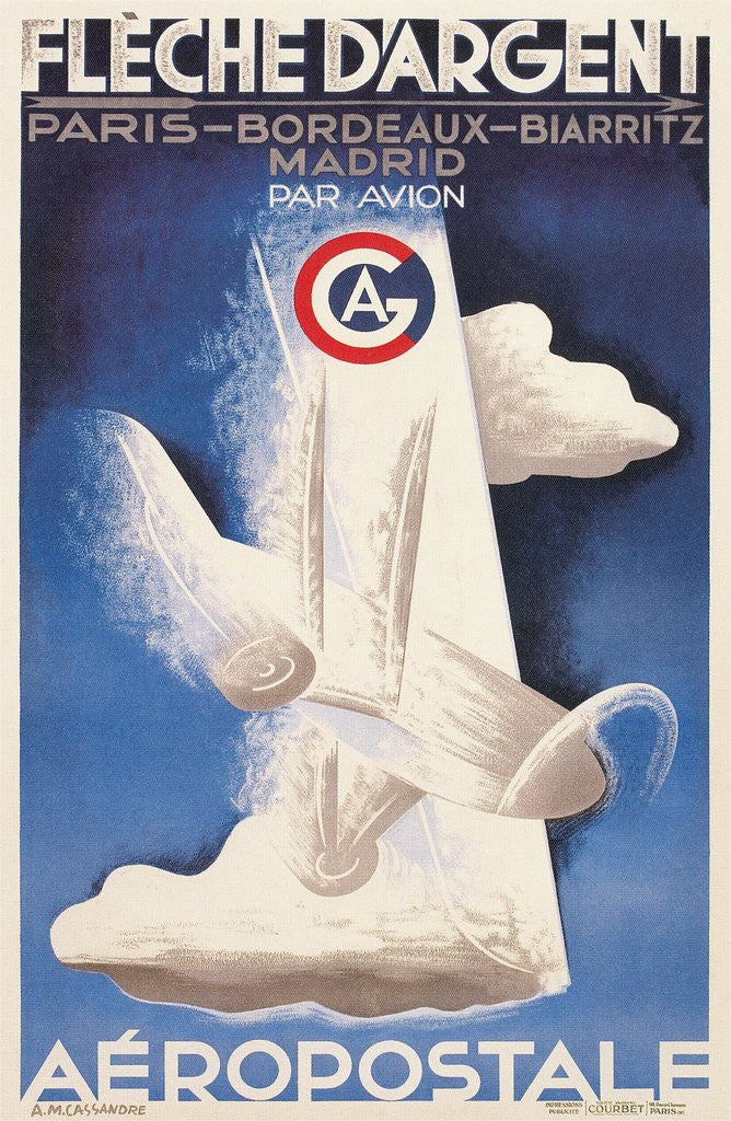 Detail of Poster for Silver Arrow Airmail by Anonymous