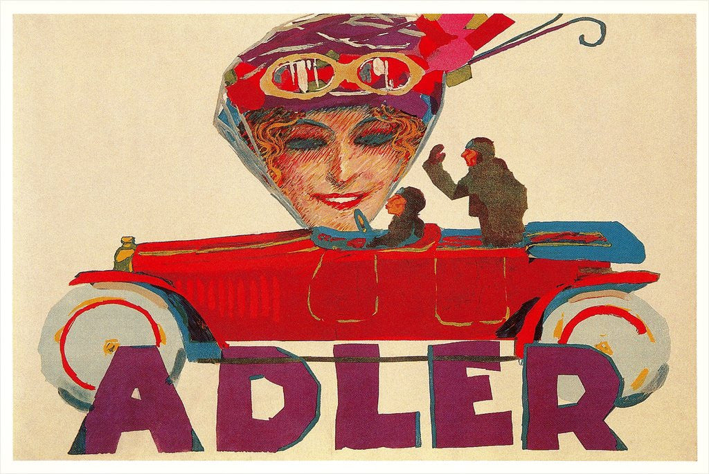 Detail of Poster for Adler Motorcars by Anonymous