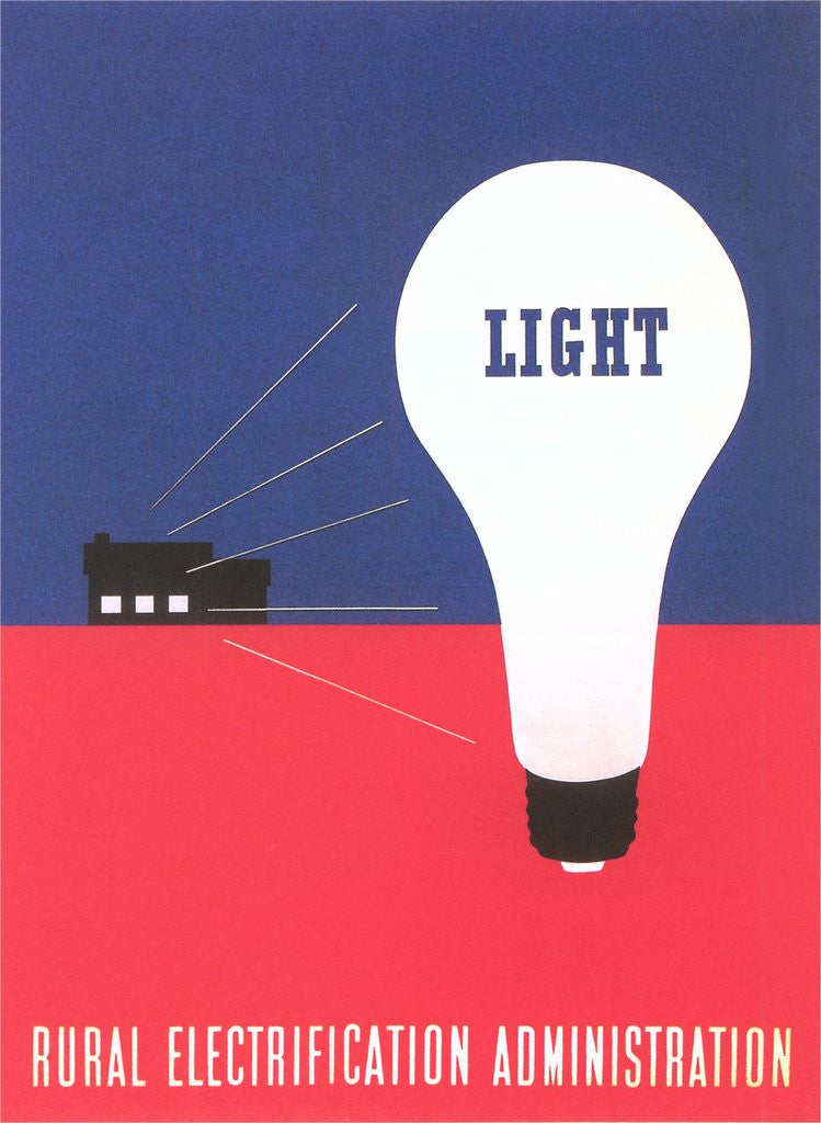 Detail of Rural Electrification Administration Poster by Anonymous