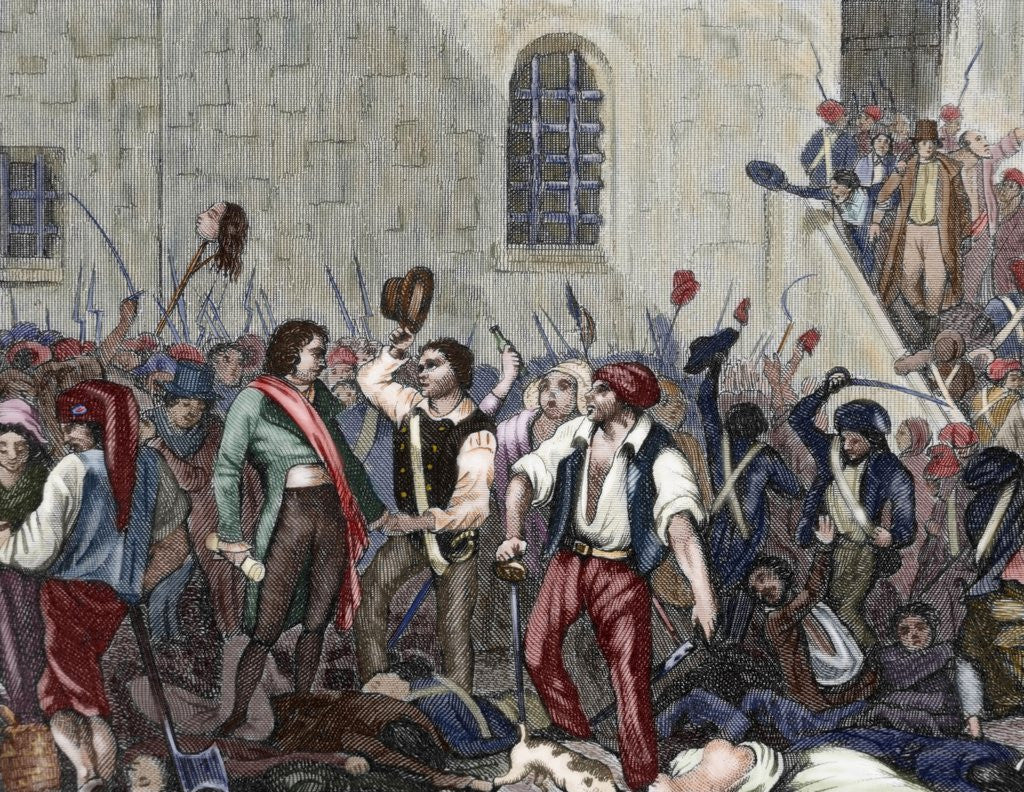 Detail of French Revolution. Execution of clerics and prisoners by members of the Paris Commune by Corbis