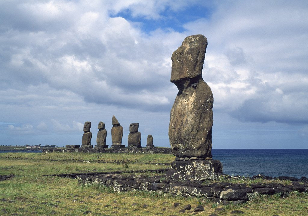 Detail of Easter Island by Corbis