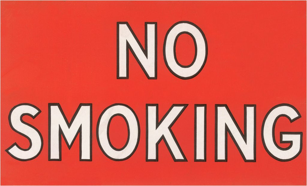 Detail of No Smoking Sign by Anonymous