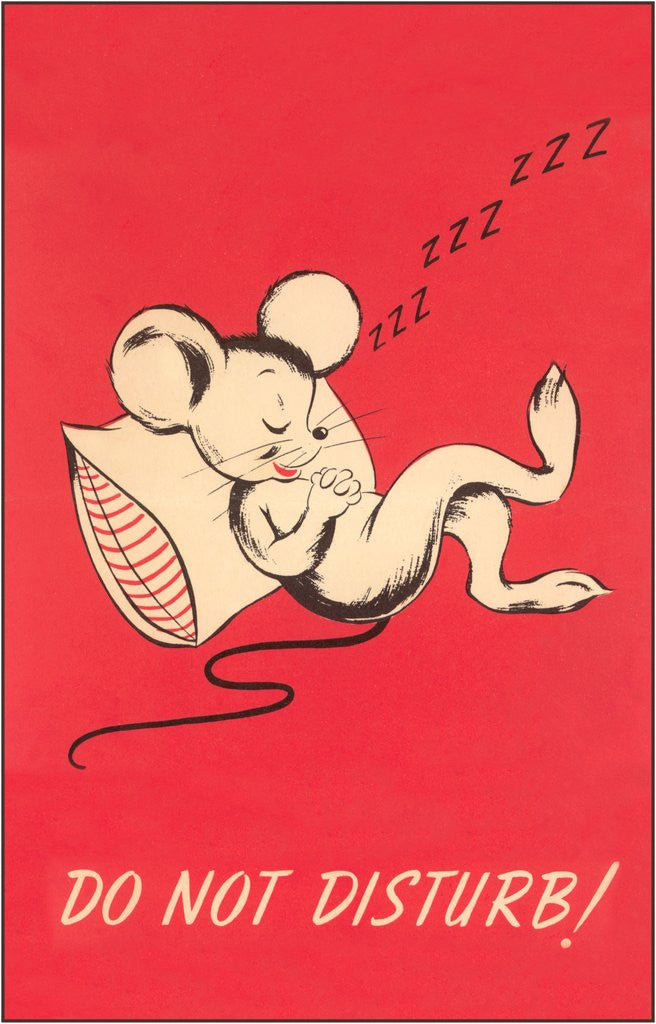 Detail of Do Not Disturb, Sleeping Mouse by Anonymous