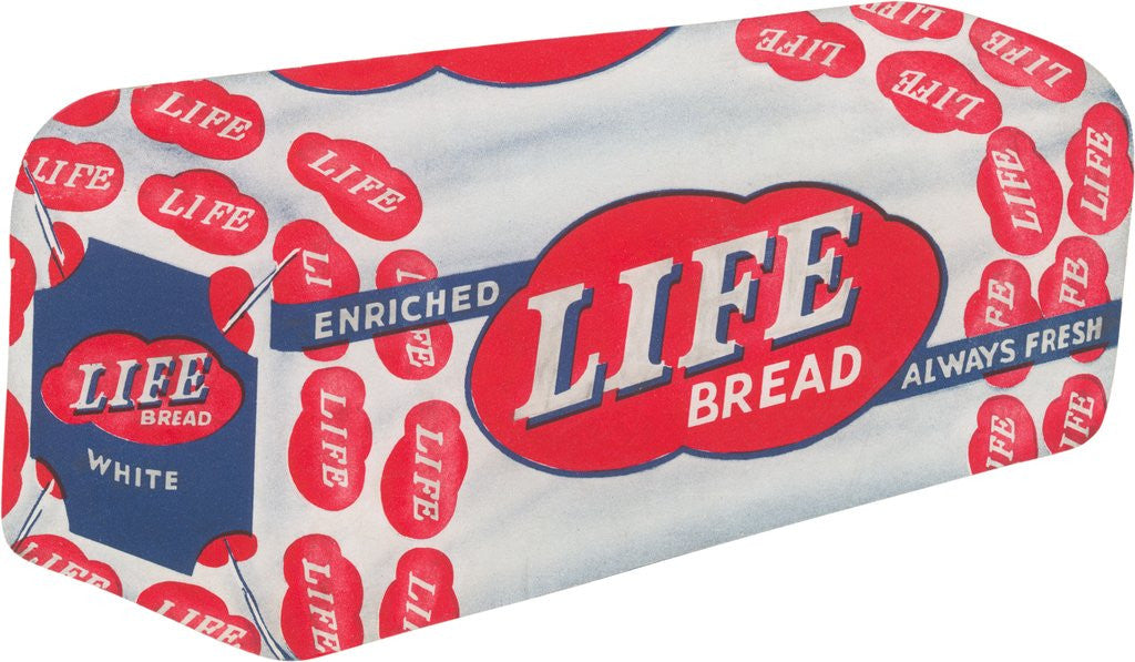 Detail of Life Bread Advertisement by Corbis