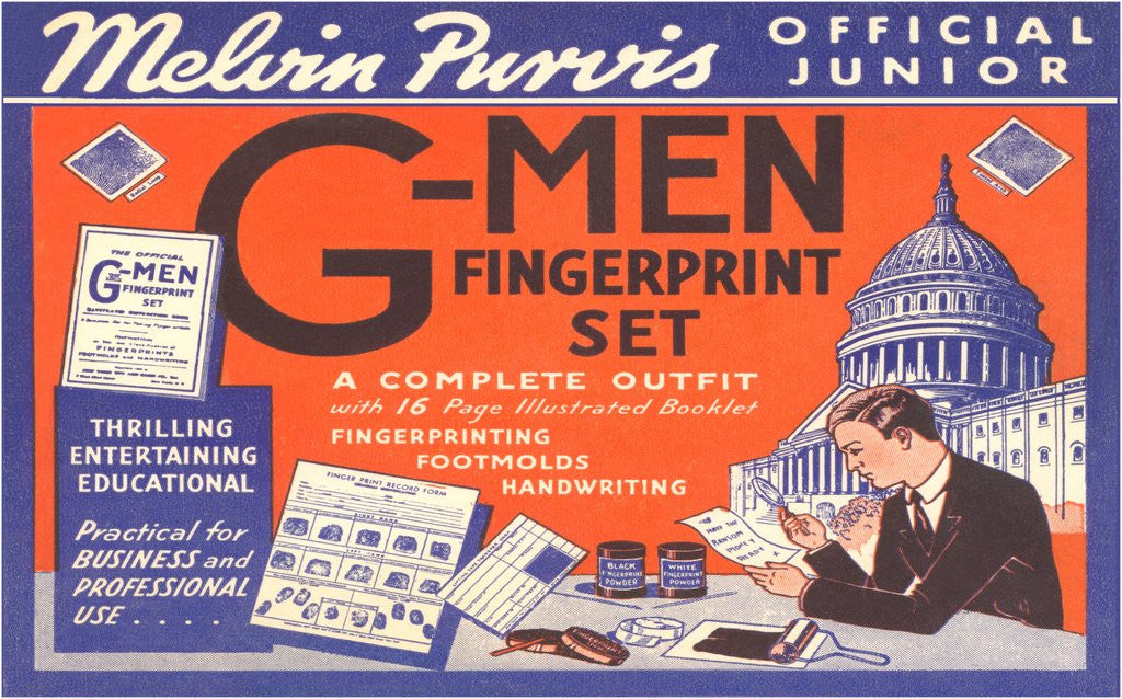Detail of Junior G-Men Fingerprint Set by Anonymous
