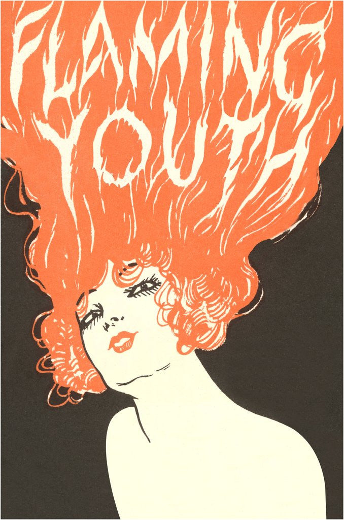 Detail of Flaming Youth, Woman with Flaming Hair by Anonymous