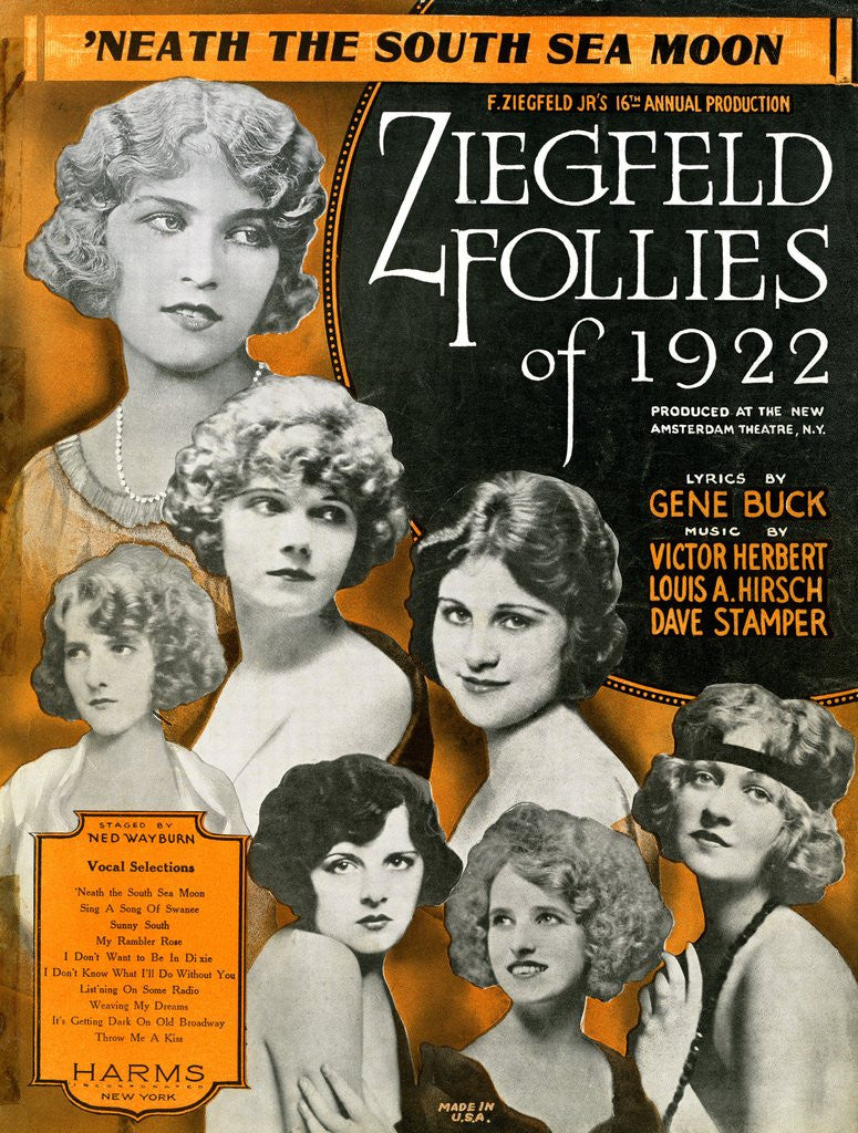 Detail of Sheet Music for the Ziegfeld Follies of 1922 by Anonymous