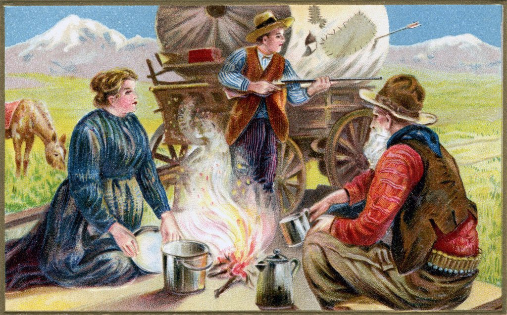 Detail of American Settlers of the Old West by Anonymous