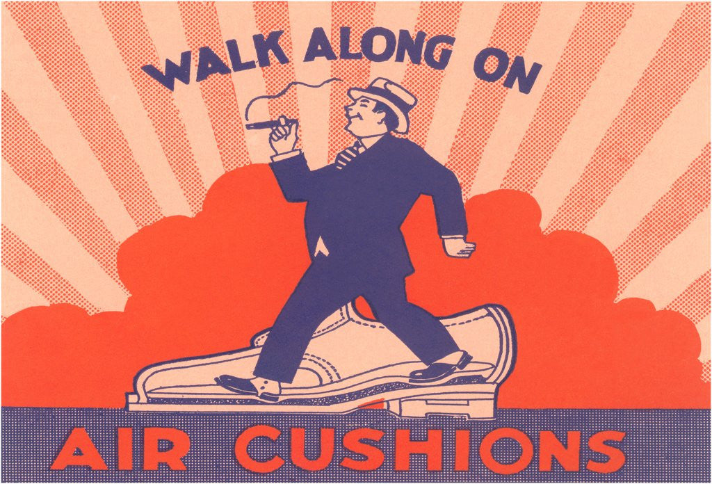 Detail of Walk Along on Air Cushions Advertisement by Anonymous