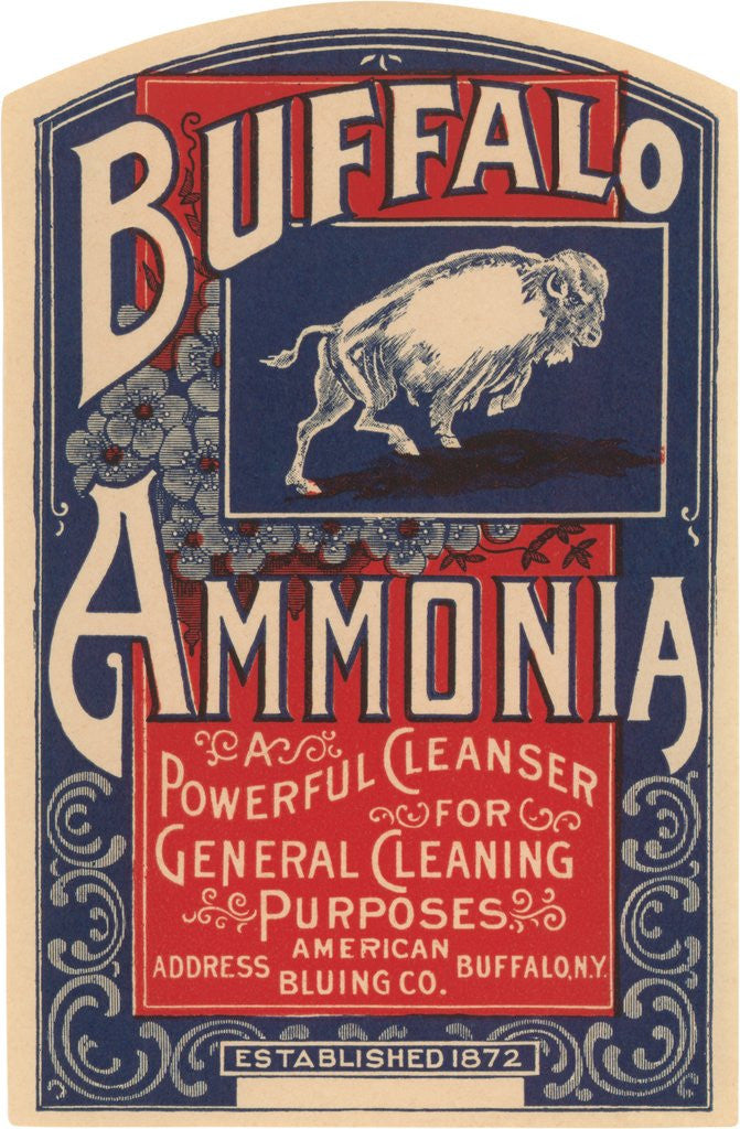 Detail of Buffalo Ammonia Label by Anonymous