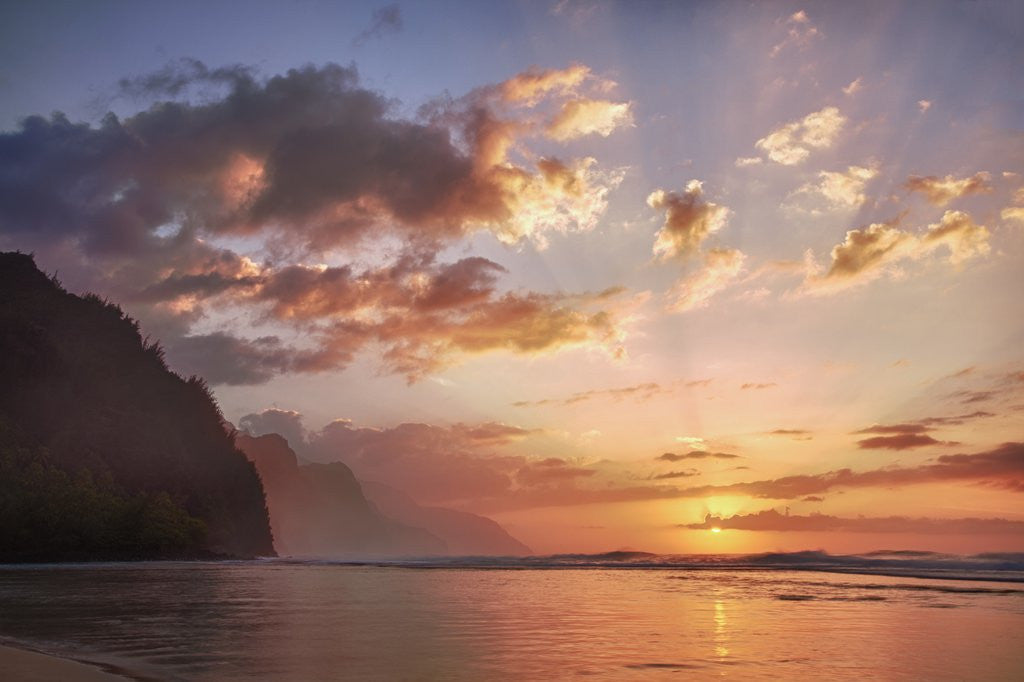 Detail of Sunset along the Napali Coast by Anonymous