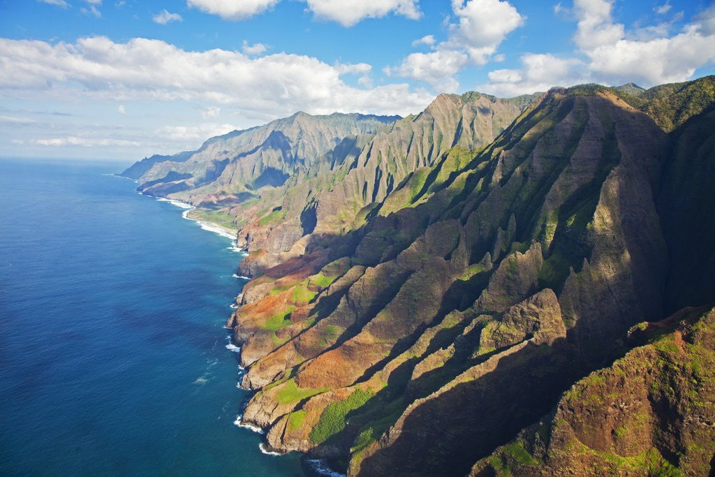 Detail of Napali coastline by Anonymous