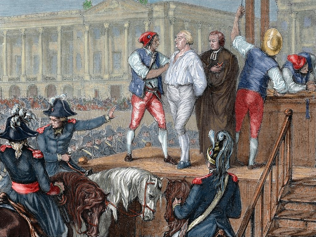 Detail of French Revolution. Execution of King Louis XVI (1754-1793) by Corbis