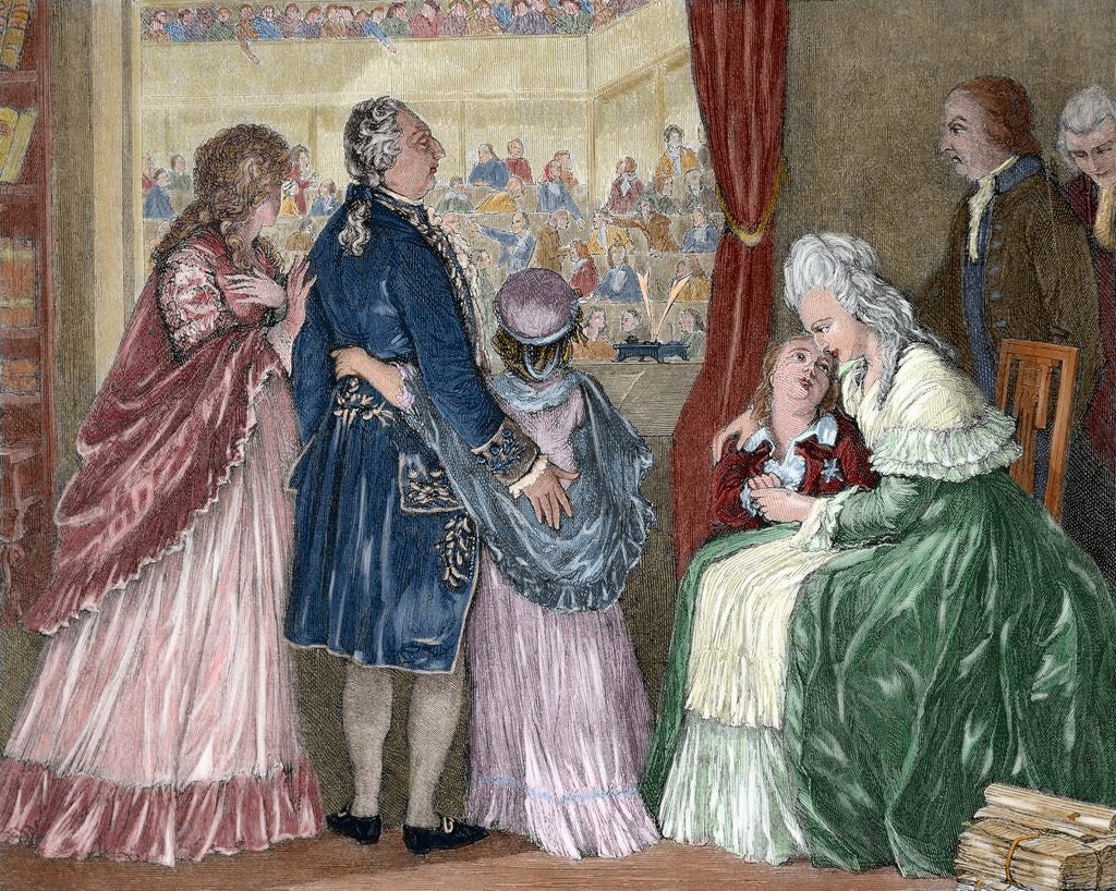 Detail of French Revolution (1789-1799). The royal family took refuge in the Assembly by Anonymous