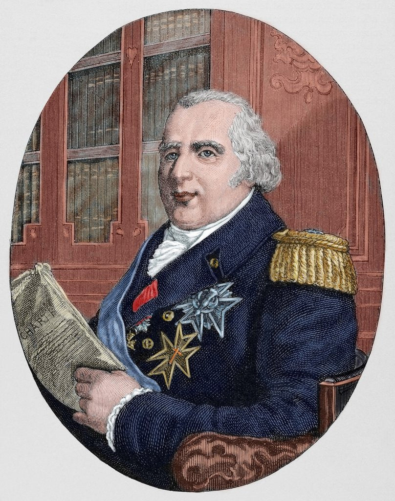 Detail of Louis XVIII (1755-1824). King of France from 1814-15 and 1815-24 by Anonymous