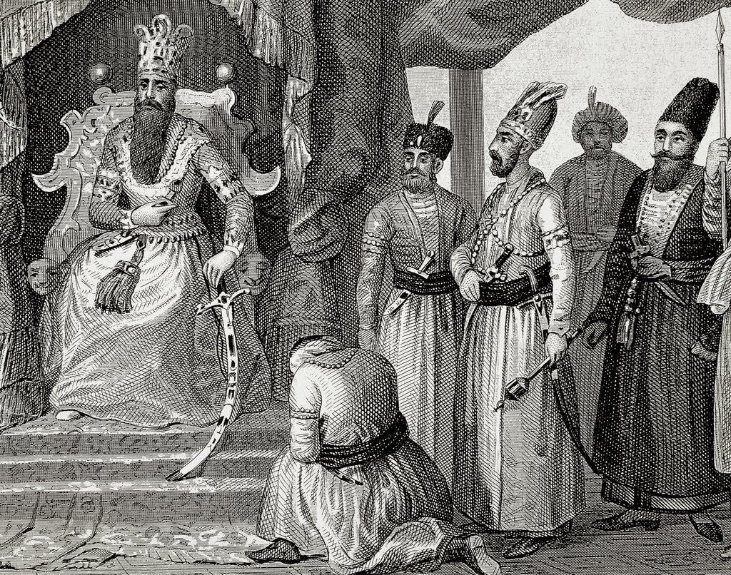 Detail of Sultan receiving some members of the Council in the Topkapi Palace courtroom by Anonymous