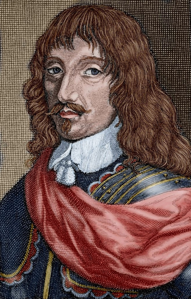 Detail of Charles IV, Duke of Lorraine (1604-1675). Engraving. Colored by Anonymous