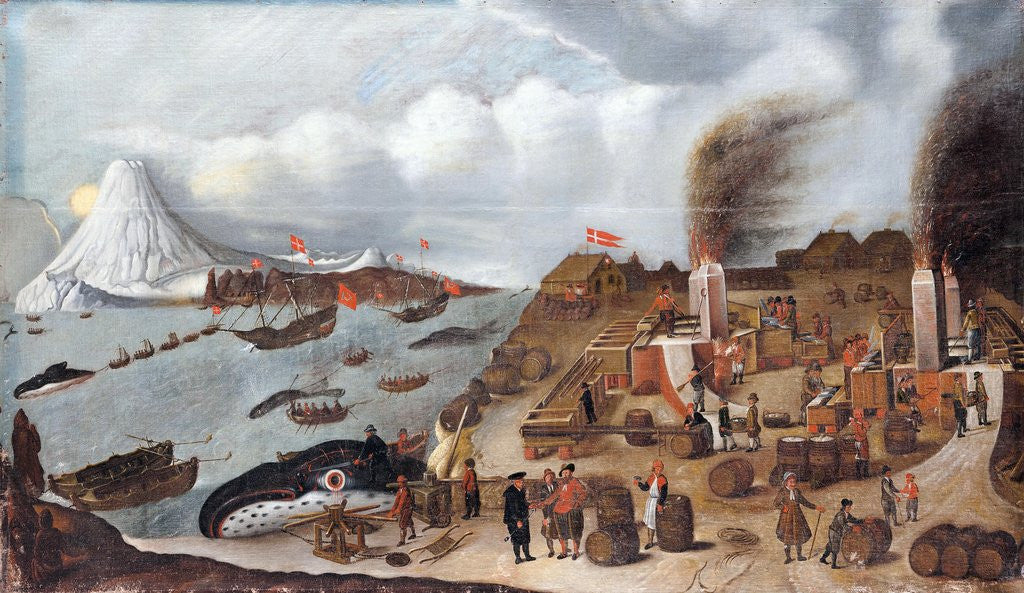 Detail of Danish Whaling Station by Abraham Speeck