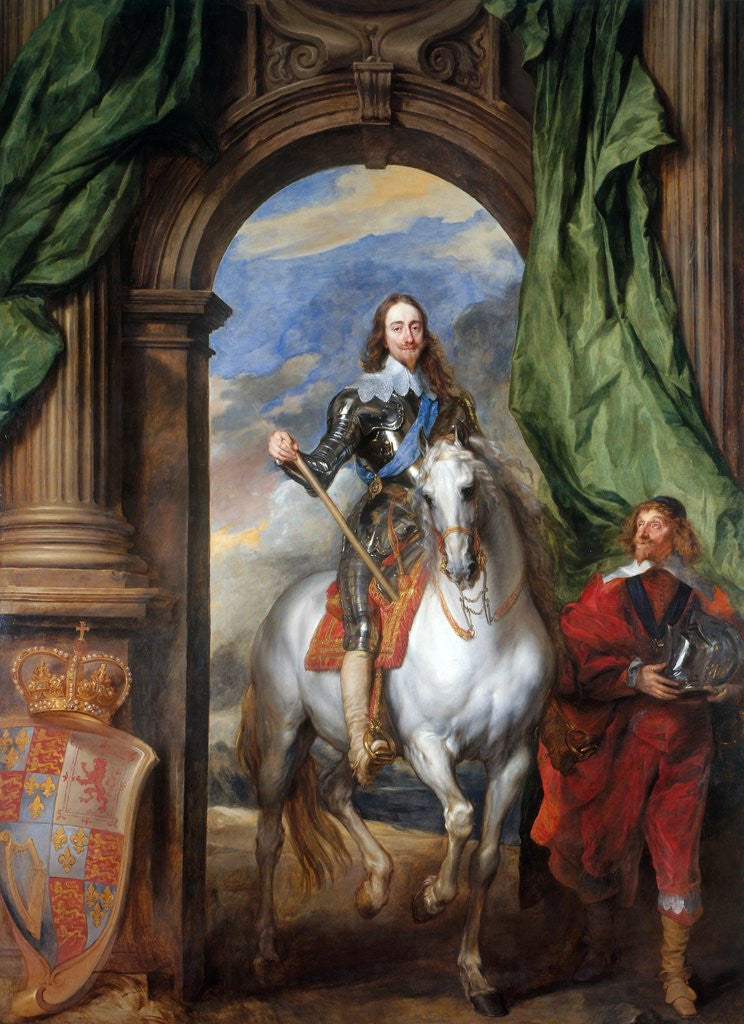 Detail of Charles I with Monsieur de St Antoine by Anthony van Dyck